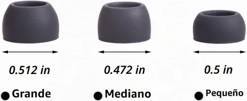 Vista 4 de Juego de almohadillas de silicona para auriculares para auriculares Samsung Galaxy Buds Pro, se ajustan en el estuche, 6 pares (negro fantasma)