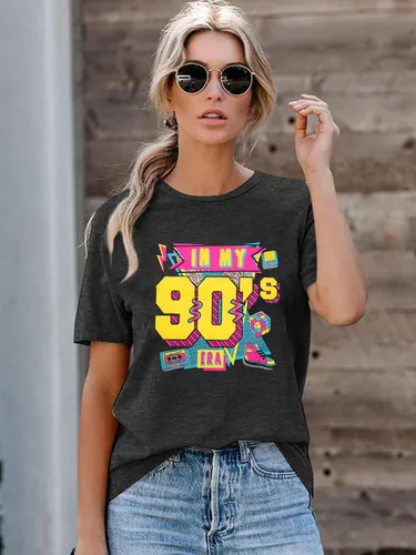 Vista 6 de Camisas de los años 80 para mujer, camiseta con estampado vintage de los años 80, ropa de fiesta casual de los años 80