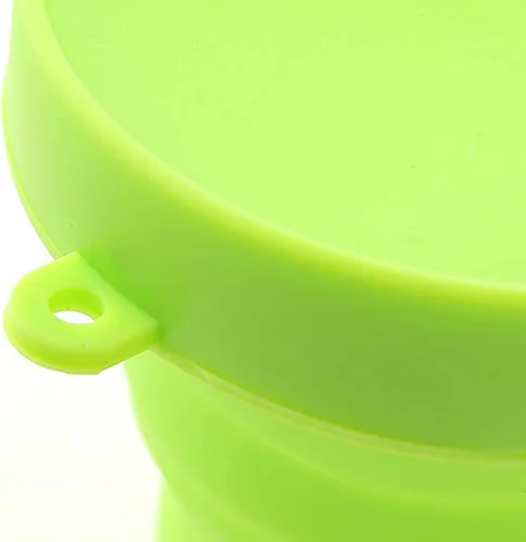 Vista 7 de Guissi Taza plegable compacta de silicona, taza plegable reutilizable de grado alimenticio con tapas, juego de bebida retráctil expandible