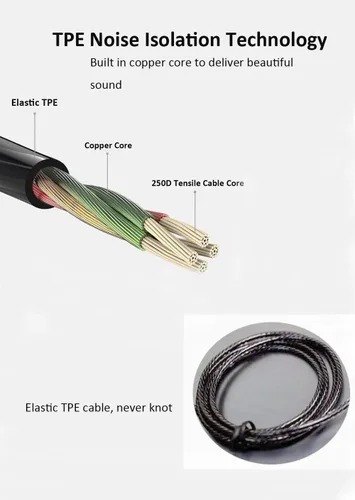 Vista 5 de ApexOne Auriculares intraurales de metal con cable con micrófono, control de volumen y funda de bolsillo, auriculares estéreo con aislamiento