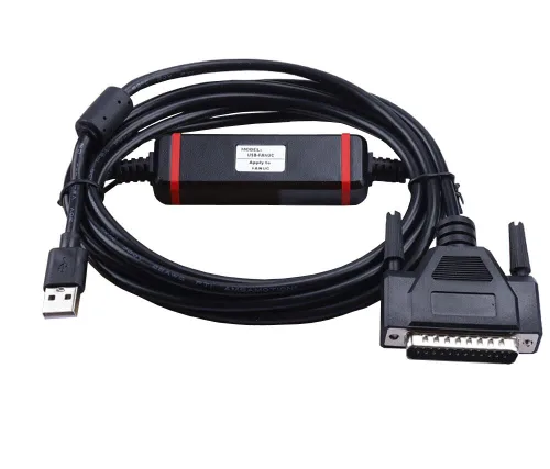 Vista 2 de Nuevo USB-FANUC para Fanuc USB a DB25 Pin CNC Fanuc RS232 Serial Data Download Cable