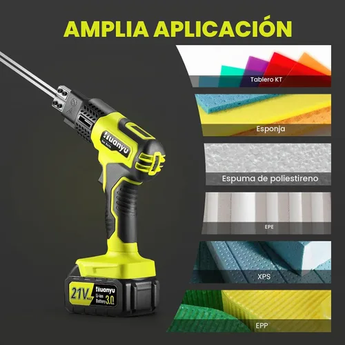 Vista 6 de Huanyu Cuchillo caliente inalámbrico 2 cuchillas 4 "+6" Set 3.0Ah batería