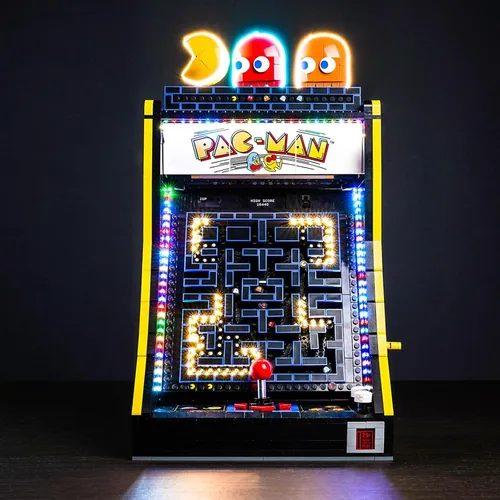 Vista 7 de Kit de luz LED mejorado compatible con Lego Icons PAC-Man Arcade Building Blocks Model, versión musical compatible con Lego 10323