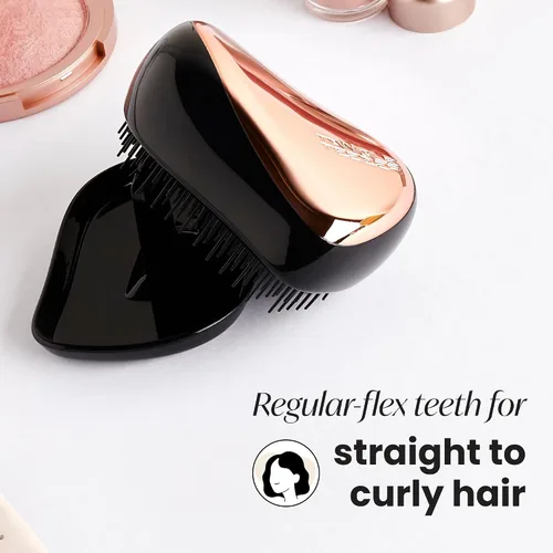 Vista 3 de Tangle Teezer Cepillo desenredante compacto para peinar, oro rosa, negro, 0.04 oz