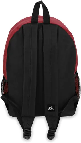 Vista 4 de Everest Equipaje Mochila con frontal y bolsillos laterales, BermellónNegro), BP2072-BURGBK