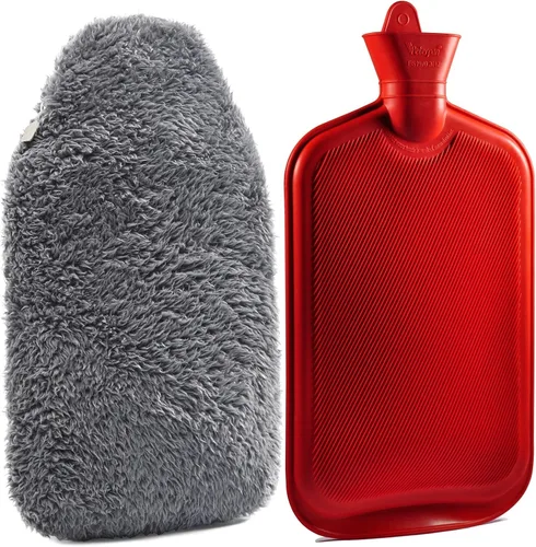 Vista 2 de Peterpan Juego de botellas de agua caliente de goma, regalos para toda la familia - Incluye: 1 botella de agua de goma Teddy Charcoal XXXL. 1