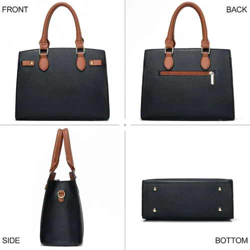 Vista 5 de Carteras y bolsos para mujer, bolso de mano de moda con asa superior