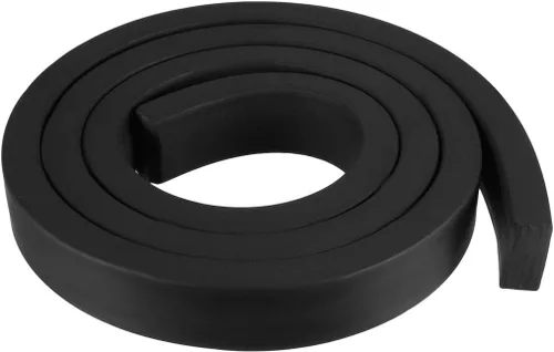Vista 54 de uxcell Tira de sello de goma rectangular maciza, 0.197 in de ancho, 0.118 in de grosor, 3.3 ft de largo, color negro