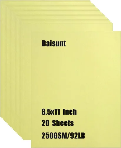 Vista 12 de Baisunt 20 hojas de cartulina negra de 250 g/m²/92 lb, papel grueso en blanco para proyectos de arte DIY, álbum de recortes, elaboración de tarjetas