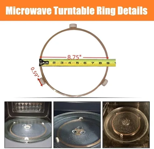 Vista 3 de DE72-60196/De61-01603 Anillo de rodillo guía giratorio de microondas se adapta a GE Samsung DE92-90189V, DE92-90189S, MS14K6000AS, Me21h706mqs