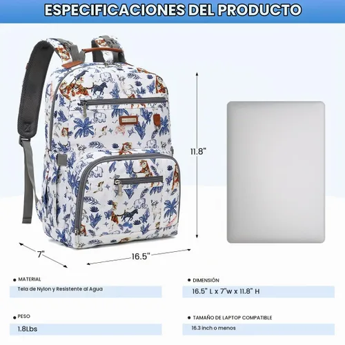 Vista 4 de BILLITON MSHI Mochila Bolsa para Pañales (Gris), Moderno