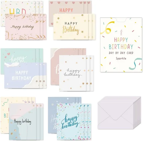 Vista 18 de Monolike Tarjeta Día a Día, 105 Luna - Mezcla de 48 mini tarjetas individuales, 24 sobres Paquete