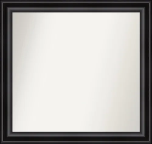 Vista 86 de Amanti Art Espejo personalizado, espejo de baño negro puente, espejo de pared o espejo de tocador de baño sobre el fregadero (26 x 26 pulgadas)