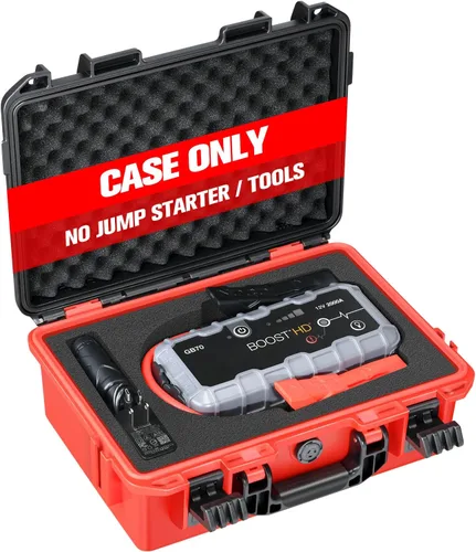 Vista 7 de Funda para NOCO Boost X GBX75 GB70 - Caja de transporte impermeable con espuma personalizada Negro