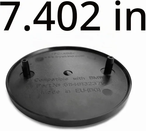 Vista 2 de Biomar Labs Compatible con emblema BMW 51148132375 Adhesivo de ajuste para capó/maletero/frontal, logo redondo de 82 mm EO 19