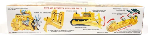Vista 3 de AMT Kit de modelo de niveladora de construcción a escala 1:25, blanco (AMT1086)