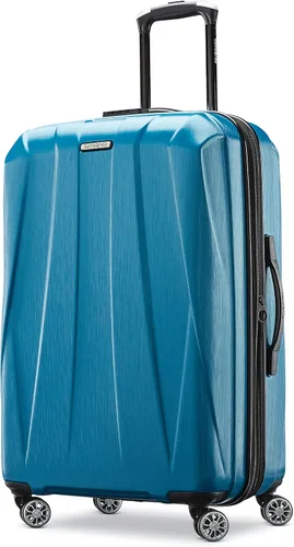 Vista 44 de Samsonite Centric 2 Set de maletas rígidas expandibles con ruedas giratorias dobles, Azul Caribe, Juego de 2 piezas (equipaje de mano/grande)