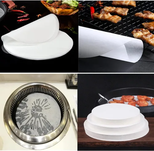 Vista 3 de 200 piezas de papel de pergamino de 8 pulgadas precortados círculos de pergamino para horno, sartenes, freidora de aire