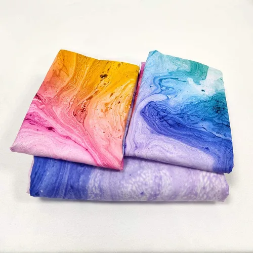 Vista 3 de AILONEN - Juego de funda de edredón colorida con microfibra, teñido anudado y mármol estampado para adolescentes y niños, sin edredón