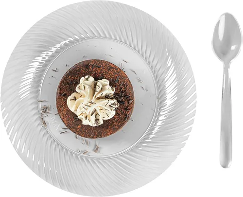 Vista 10 de Restaurantware Moderna - Cucharas desechables de 5.5 pulgadas, 250 cucharas de postre pequeñas reciclables, resistentes a las grietas para todo tipo