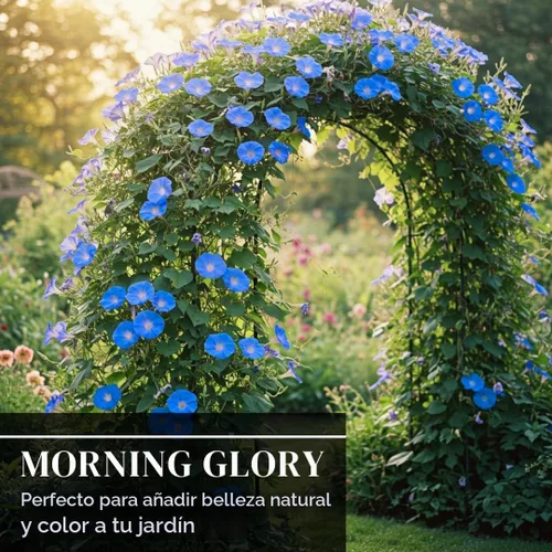 Vista 6 de Gloria Azul de la Mañana Enredadera Trepadora 100 Semillas para Plantar Hermosa Enredadera Floreciente