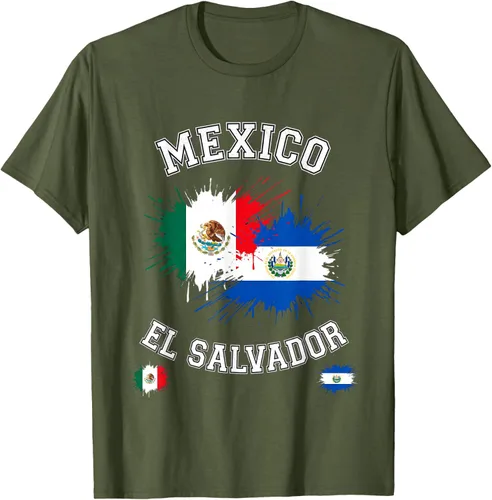 Vista 90 de Camiseta de recuerdo de la bandera vintage de El Salvador de México