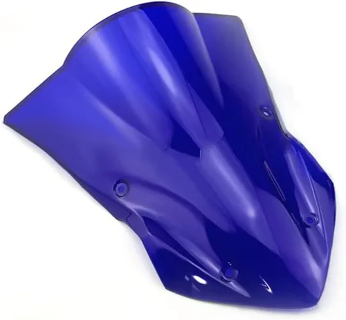 Vista 3 de Parabrisas de doble burbuja de plástico ABS apto para Kawasaki Z900 2017 2018 2019 parabrisas de moto (azul) Motorcycle Front Fairing Windscreen
