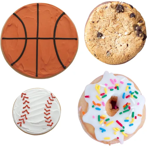 Vista 7 de Juego de 4 cortadores de galletas redondos, cortador de galletas de círculo pequeño, tamaño 1 pulgada, 1.4 pulgadas, 2 pulgadas, 3 pulgadas, juego