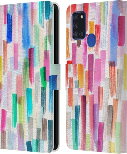 Vista 213 de Head Case Designs Officially Licensed Ninola Brushstrokes Multi Colorful Leather Wallet Case Compatible with Samsung Galaxy A07 4G
