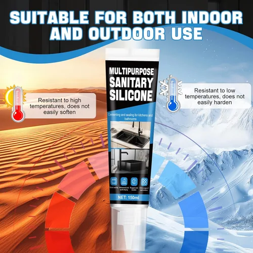 Vista 5 de Black Silicone Sealant Waterproof, RTV Silicone Caulk for Outdoor and Indoor, High Temp Silicone Adhesive for RV, Window, Bathroom, Shower, Tub