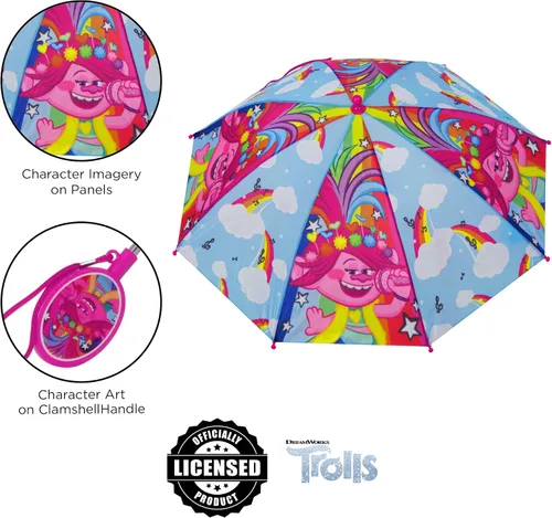 Vista 3 de DreamWorks Conjunto de chubasquero y poncho para niñas de 4 a 7 años