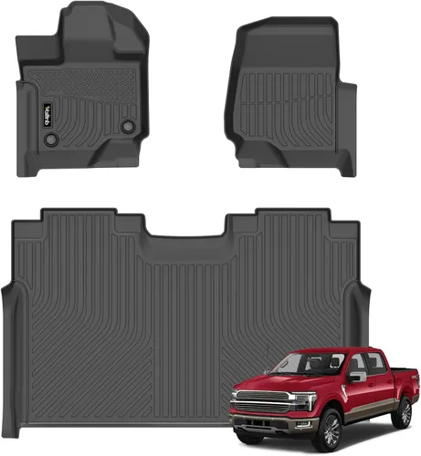 Vista 112 de Tapetes de piso para todo clima y forro de carga con respaldo para Chevrolet Suburban de 7 asientos 2021-2025 / GMC Yukon XL de 7 asientos