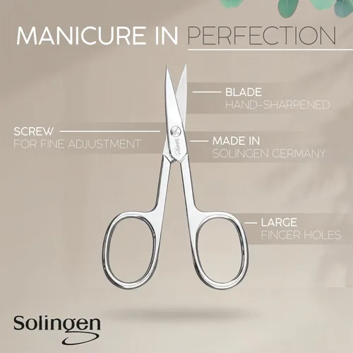 Vista 7 de Set de manicura Solingen hecho en Alemania - Kit exclusivo de 7 piezas de cortauñas para dedos de manos y pies para mujeres y hombres en estuche