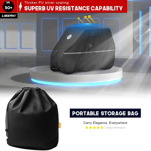 Vista 8 de Cubierta impermeable para carrito de golf, tela de grado marino resistente, ajuste universal para la mayoría de marcas 2/2+2/4+2 pasajeros Yamaha