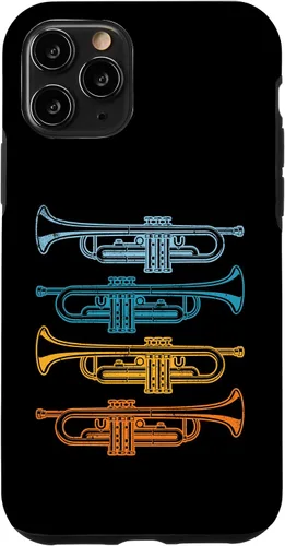 Vista 10 de iPhone 14 Trompeta Retro Jazz Music Trompetista, estuche del trompetista