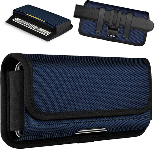 Vista 8 de ykooe Funda de nailon resistente compatible con iPhone 17, 16, 15, 14, 13, 12 y modelos Pro, Galaxy S25, S24, S23, S22, S21, soporte para cinturón