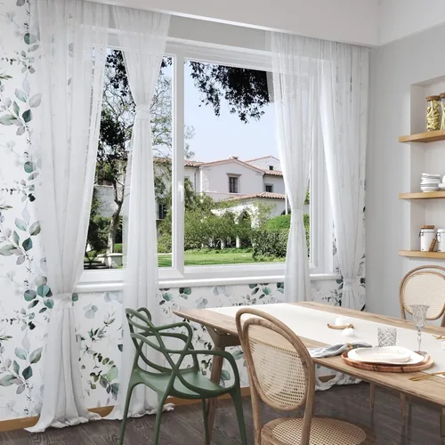 Vista 4 de Laatse Papel tapiz de hoja verde para despegar y pegar, 17.5 x 393 pulgadas
