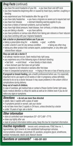 Vista 10 de Excedrin Comprimidos para aliviar la migraña para aliviar los síntomas de la migraña - 200