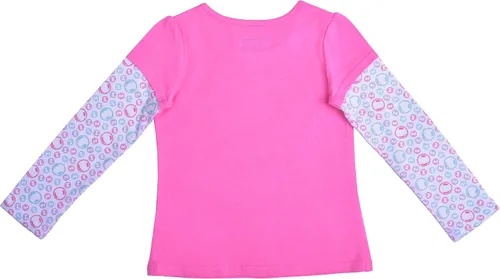 Vista 3 de Nickelodeon Bubble Guppies - Camiseta de manga larga para niñas pequeñas y pequeñas, color rosa