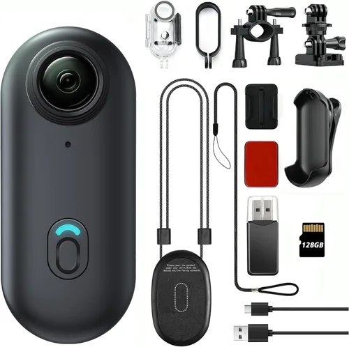 Vista 12 de JETO Mini cámara corporal HD 1080P, cámara portátil, clip giratorio de 360° y clip magnético, gran angular de 150°, 32G, funda impermeable