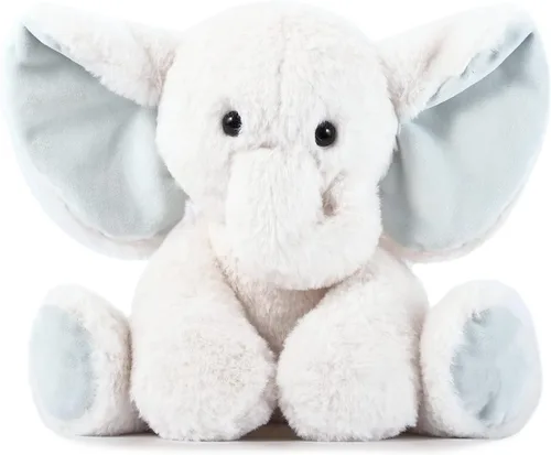Vista 9 de TCBunny Peluche de elefante bebé para dormir, 11 pulgadas, niños, Aichie (gris)