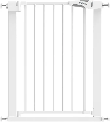 Vista 17 de BABELIO Puerta estrecha para bebé de 26 a 28.5 pulgadas, fácil de instalar, puerta para mascotas de cierre automático para escaleras y puertas Negro