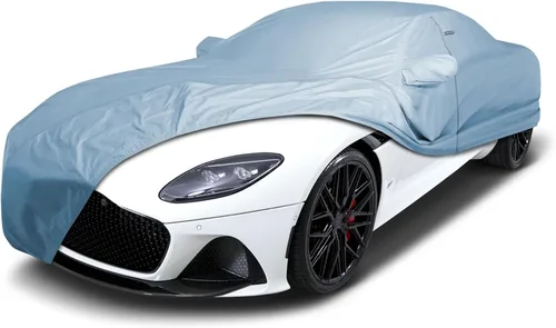 Vista 32 de iCarCover Funda de automóvil personalizada de alta calidad para Aston Martin V8 1972-1989, resistente, impermeable, para todo tipo de clima, lluvia