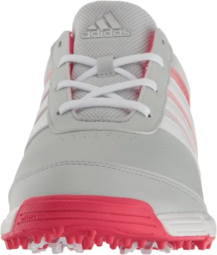 Vista 2 de adidas Zapatos de golf W Tech Response para mujer, Gris claro blanco rosa
