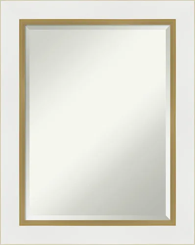 Vista 67 de Amanti Art - Espejo de baño blanco para sobre lavabo, espejo de tocador rectangular blanco de 35x45 para gabinete, marco moderno extragrande, se