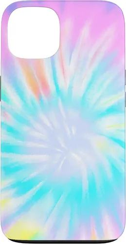 Vista 7 de iPhone 16 Tie Dye Colorful Rainbow Swirl Abstract Design Case