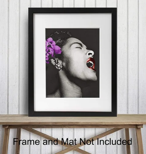 Vista 3 de Cartel de Billie Holiday - Arte de pared afroamericano - Decoración mural negra - Regalo para cantante, intérprete, historia negra - Arte de 8x10