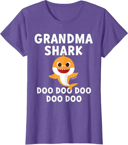 Vista 12 de Pinkfong Camiseta oficial Grandma Shark Negro