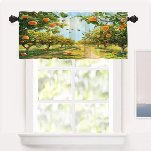 Vista 10 de Shrahala Cortinas republicanas de elefante americano para ventanas de cocina, paneles de cortina de ventana de poliéster multicapa con rayas rojas