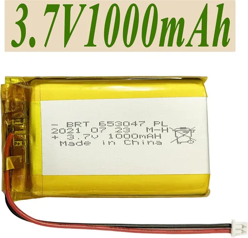 Vista 2 de BrightTea 1000mAh 3.7V batería de polímero de iones de litio batería recargable Li-Po